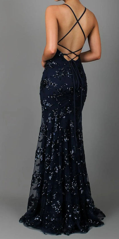 Mermaid Popular Spaghetti Straps Silver Red Elegant Fashion Party Evening Long Prom Dresses PD043