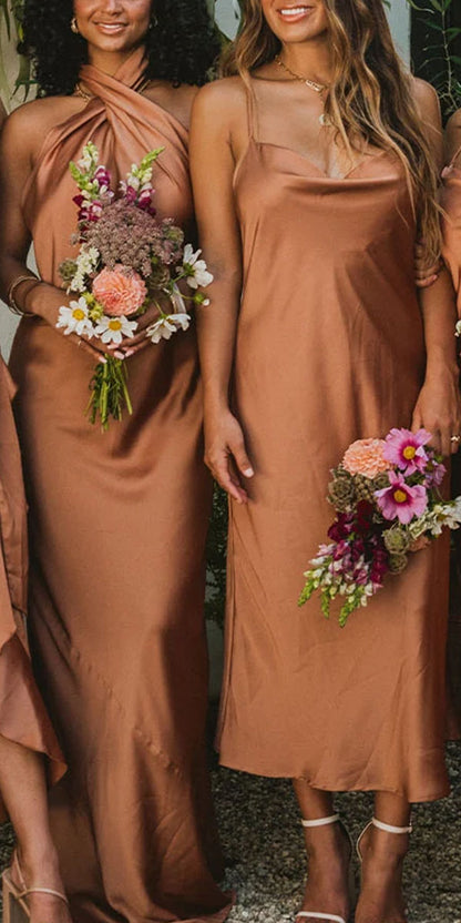 Mismatched Custom Hot Popular Beach Elegant Long Formal Bridesmaid Dresses BD005